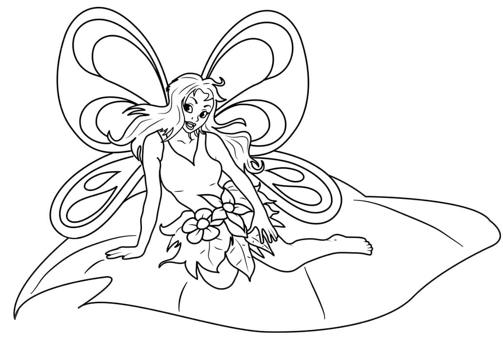 Fairy on Leaf Coloring Game Fairy on Leaf