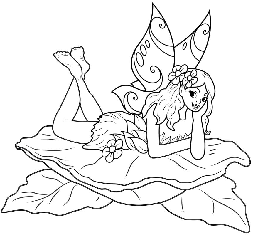 Fairy on a Leaf Coloring Game Fairy on a Leaf