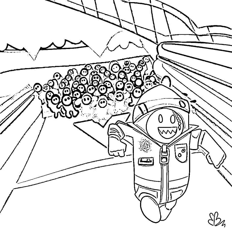 Fall Guys Running Coloring Game Fall Guys Running