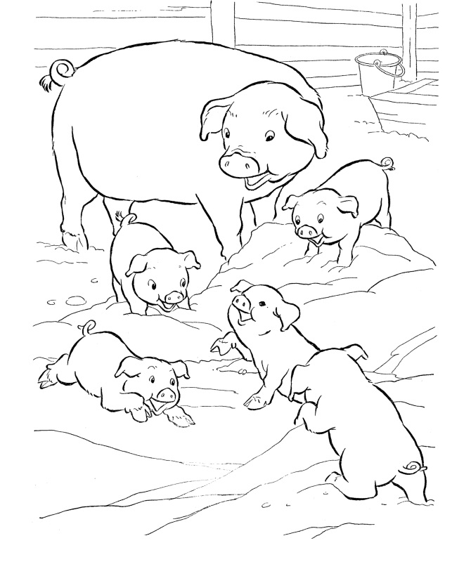 Family Pigs Coloring Game Family Pigs