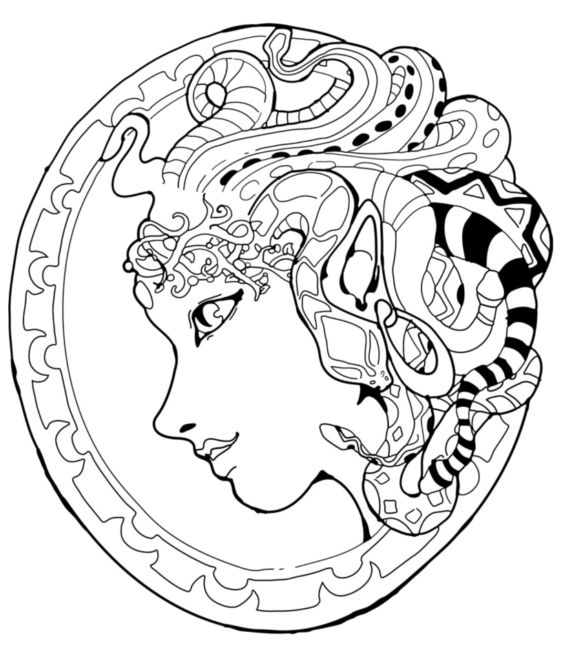 Fantasy Medusa Coloring Game Fantasy Medusa