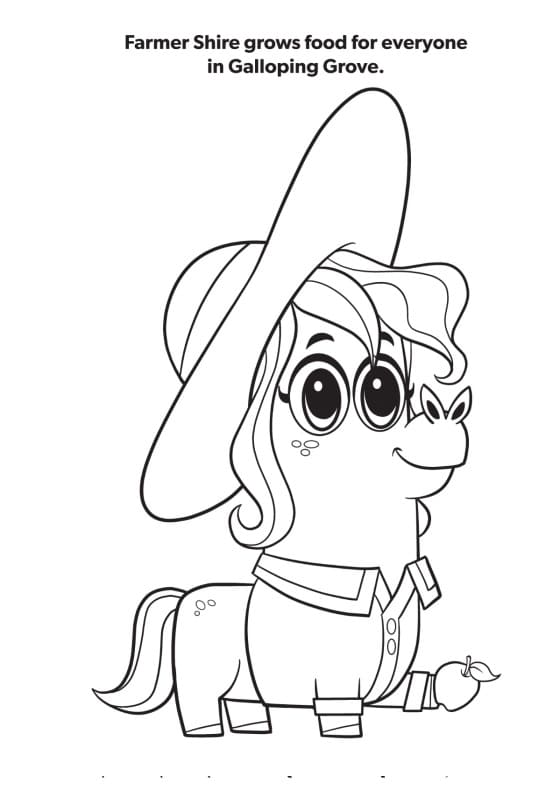 Farmer Shire from Corn and Peg Coloring Game Farmer Shire from Corn and Peg