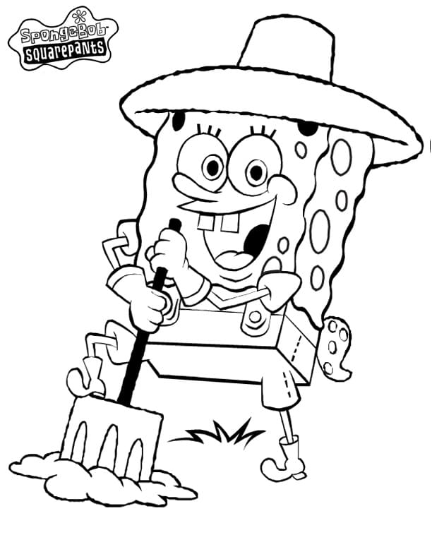 Farmer SpongeBob Coloring Game Farmer SpongeBob