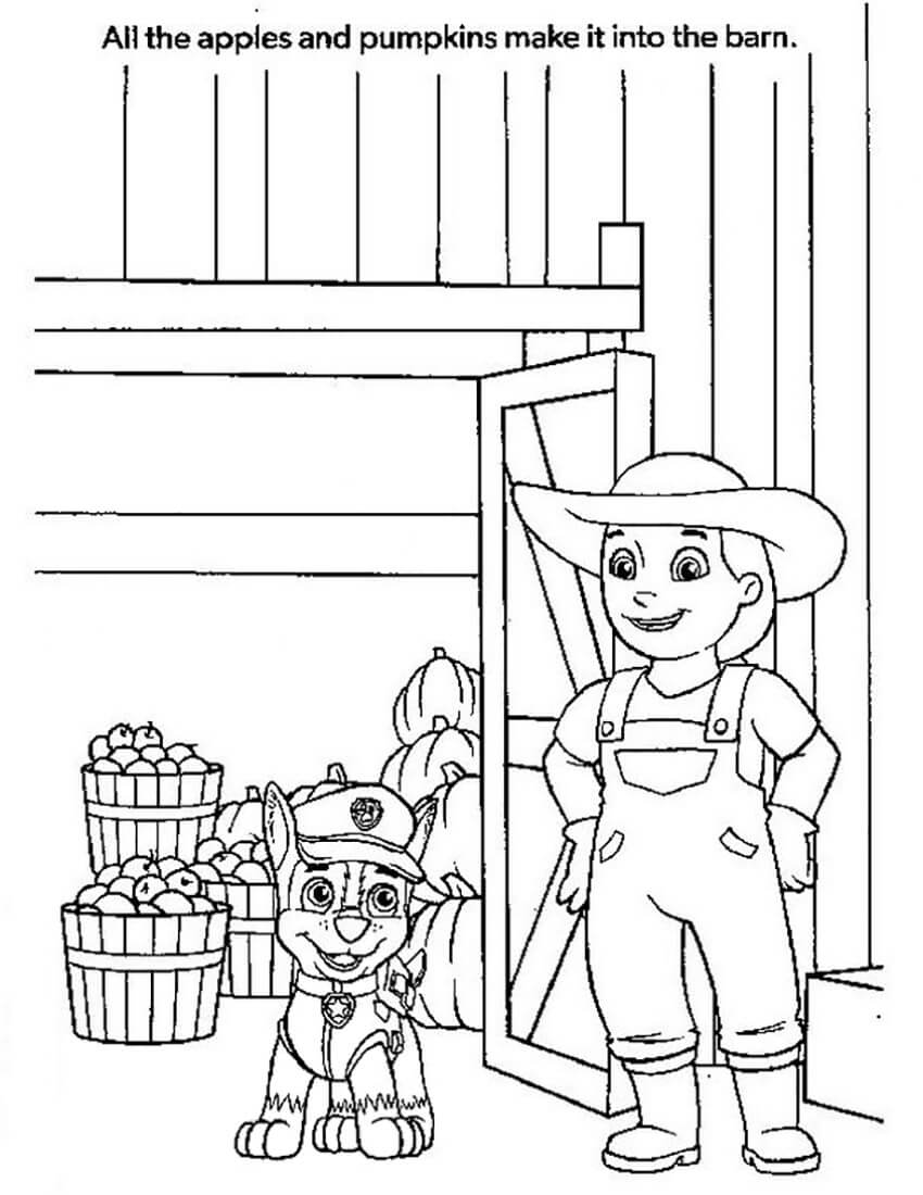 Farmer Yumi with Apple and Pumpkin