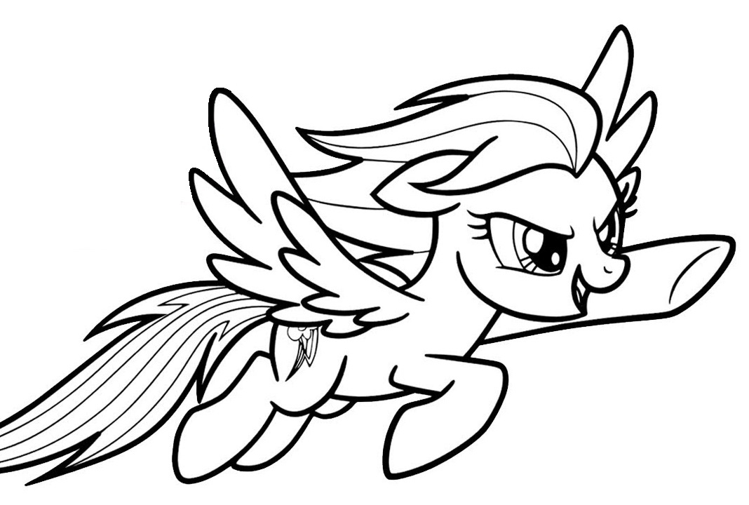 Rainbow Dash Flying Fast Coloring - Play Free Coloring Game Online