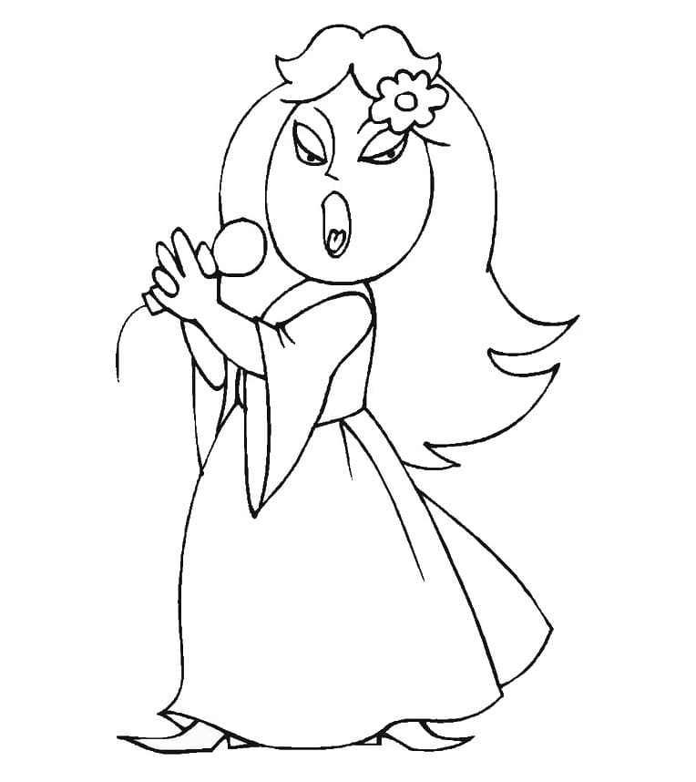 Female Rockstar Coloring Game Female Rockstar