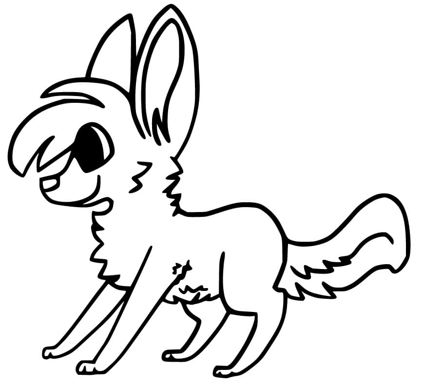 Printable Fennec Fox Coloring - Play Free Coloring Game Online