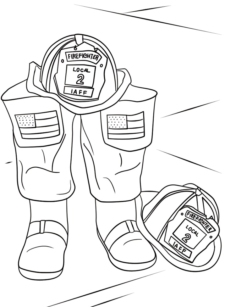 Firefighter Helmet and Boots