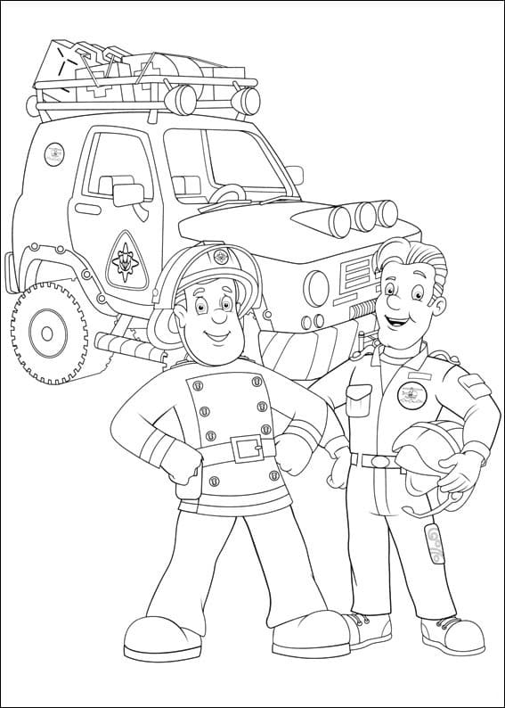 Fireman Sam and Elvis Cridlington