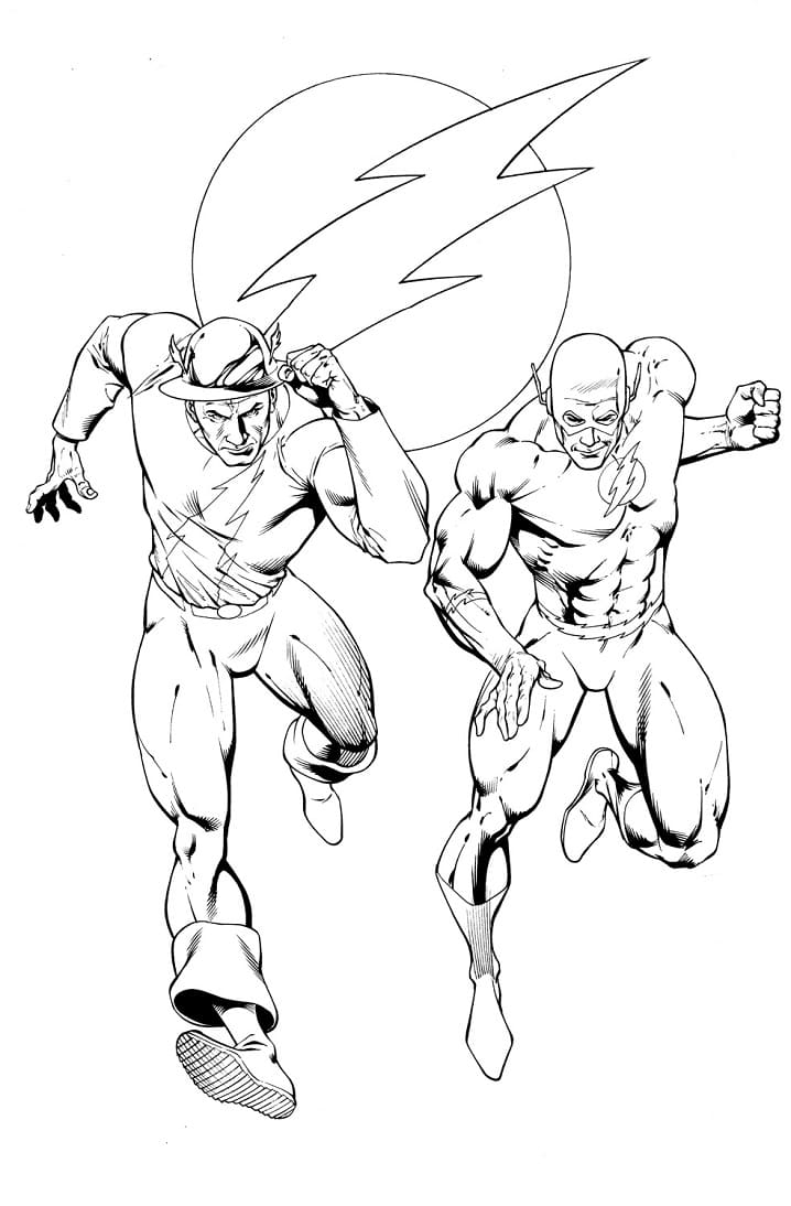 Flash Jay Garrick and Barry Coloring Game Flash Jay Garrick and Barry