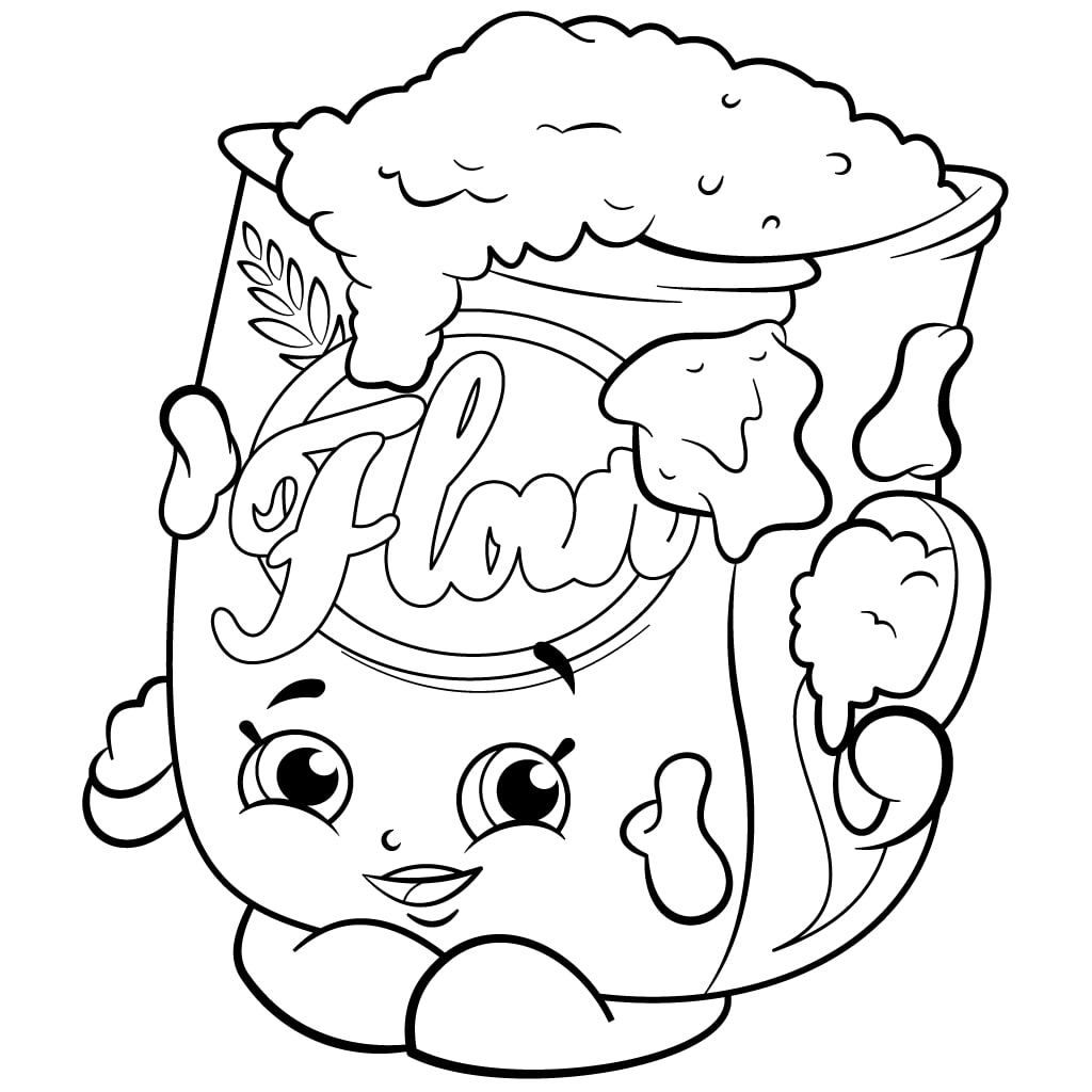 Flour Shopkins Coloring Game Flour Shopkins