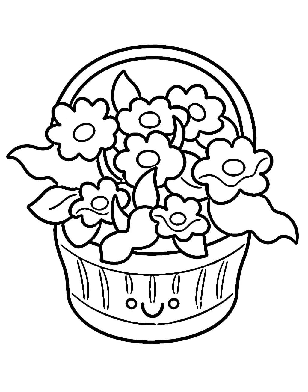 Flower Basket Free Printable