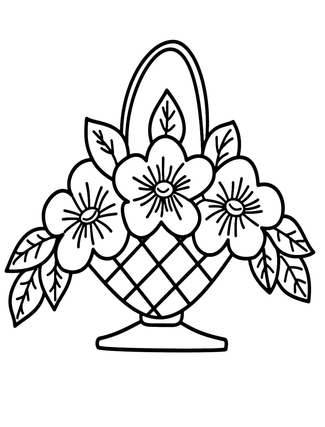 Flower Basket Printable