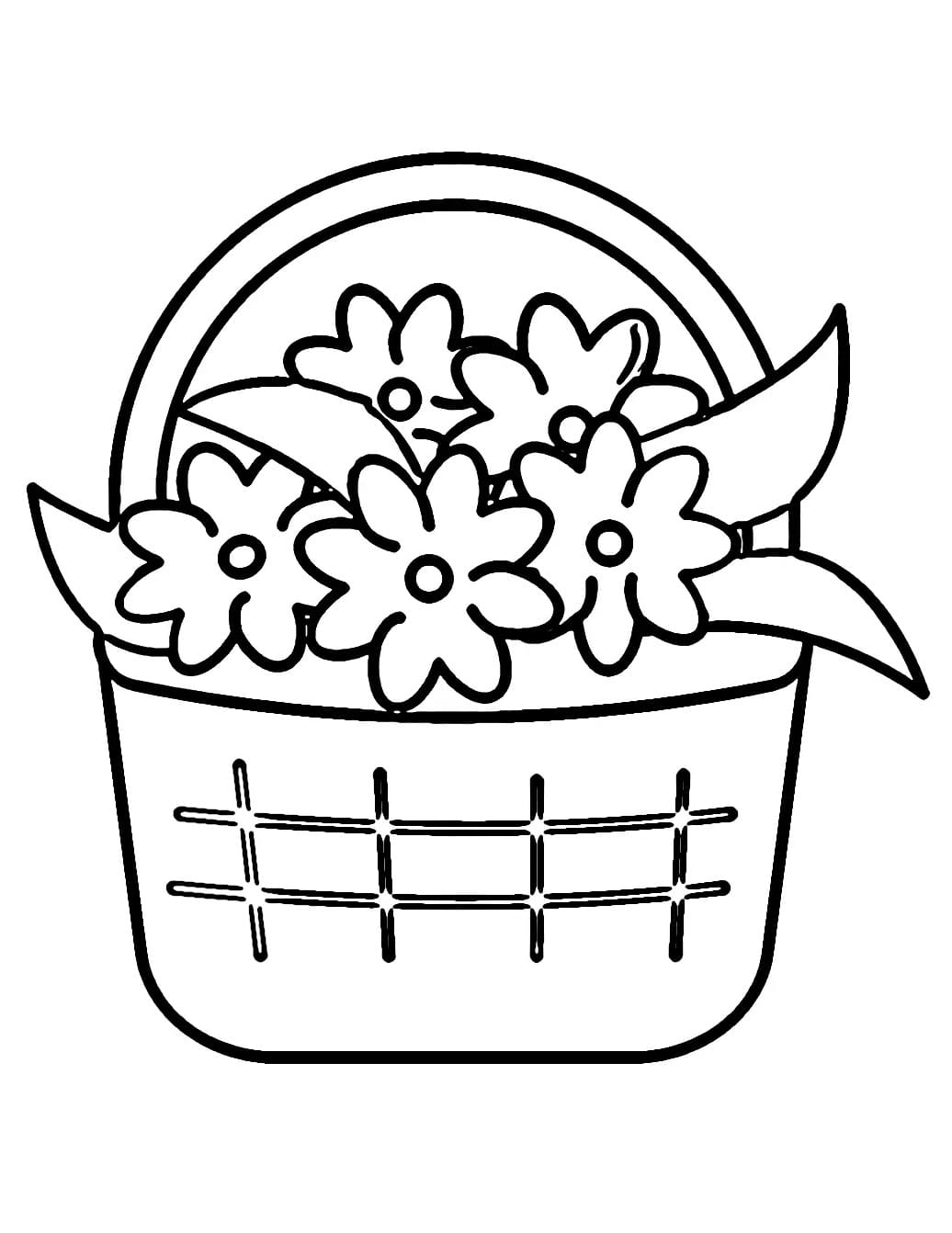 Flower Basket to Color
