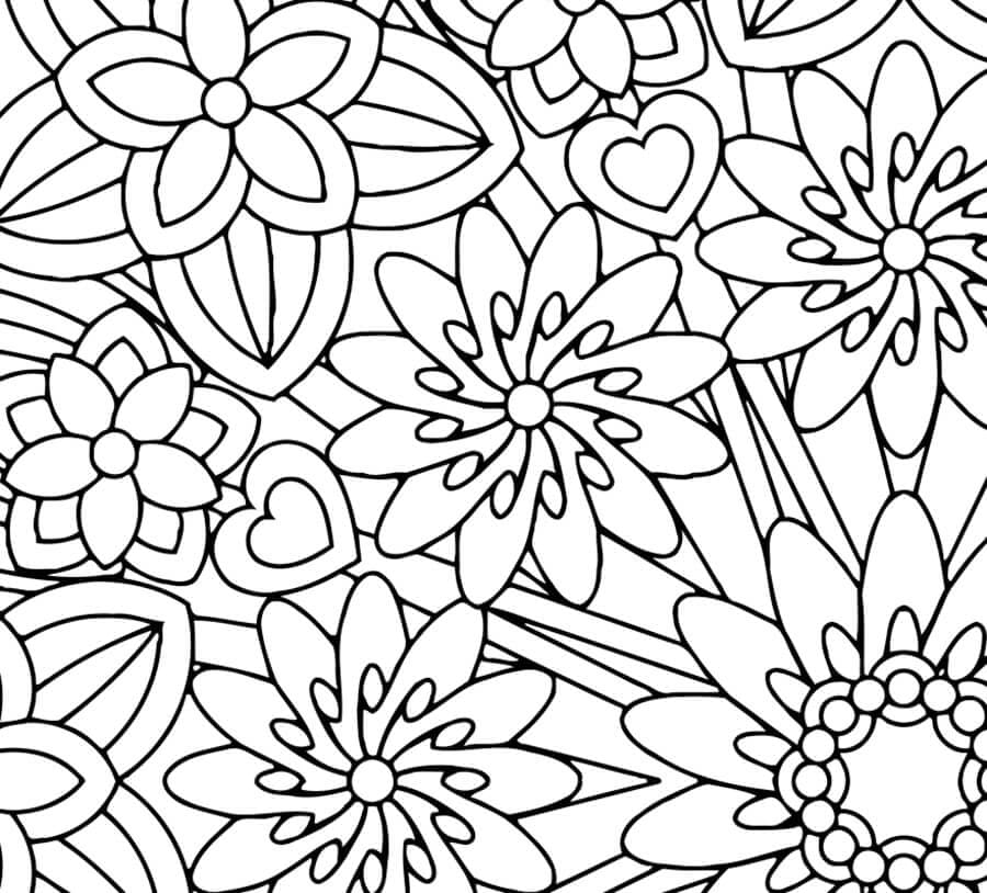 Flower Mindfulness Coloring Game Flower Mindfulness