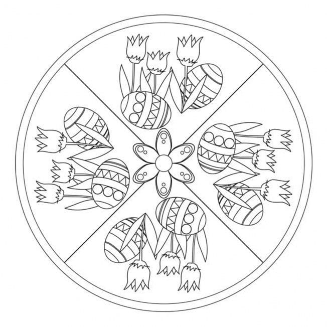 Flowers Easter Mandala Coloring Game Flowers Easter Mandala