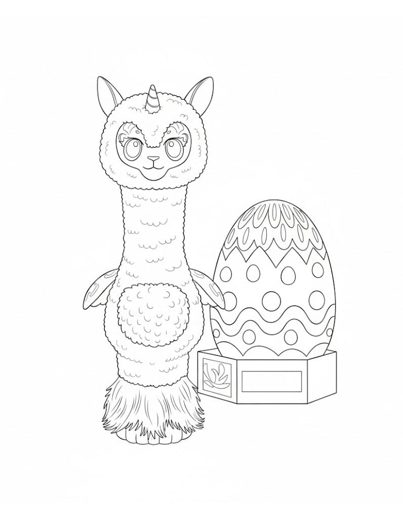 Fluffy Unicorn Alpaca Hatchimal