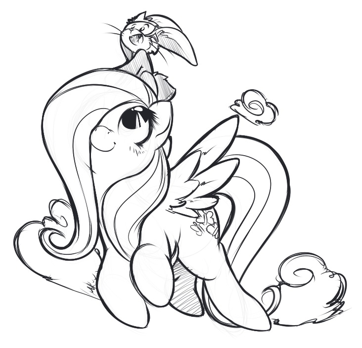 Fluttershy and Friend Coloring Game Fluttershy and Friend