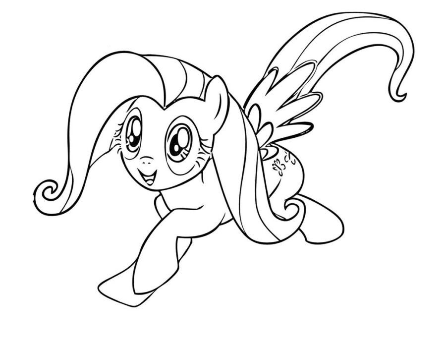 Fluttershy is Running Coloring Game Fluttershy is Running