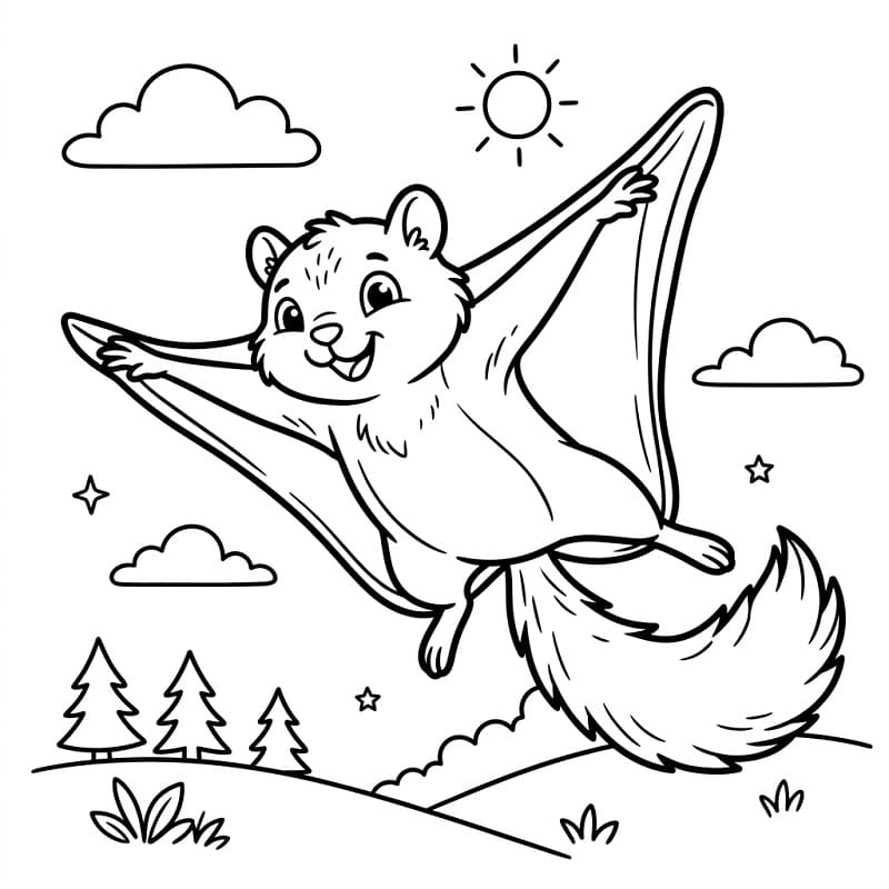 Flying Squirrel in the sky