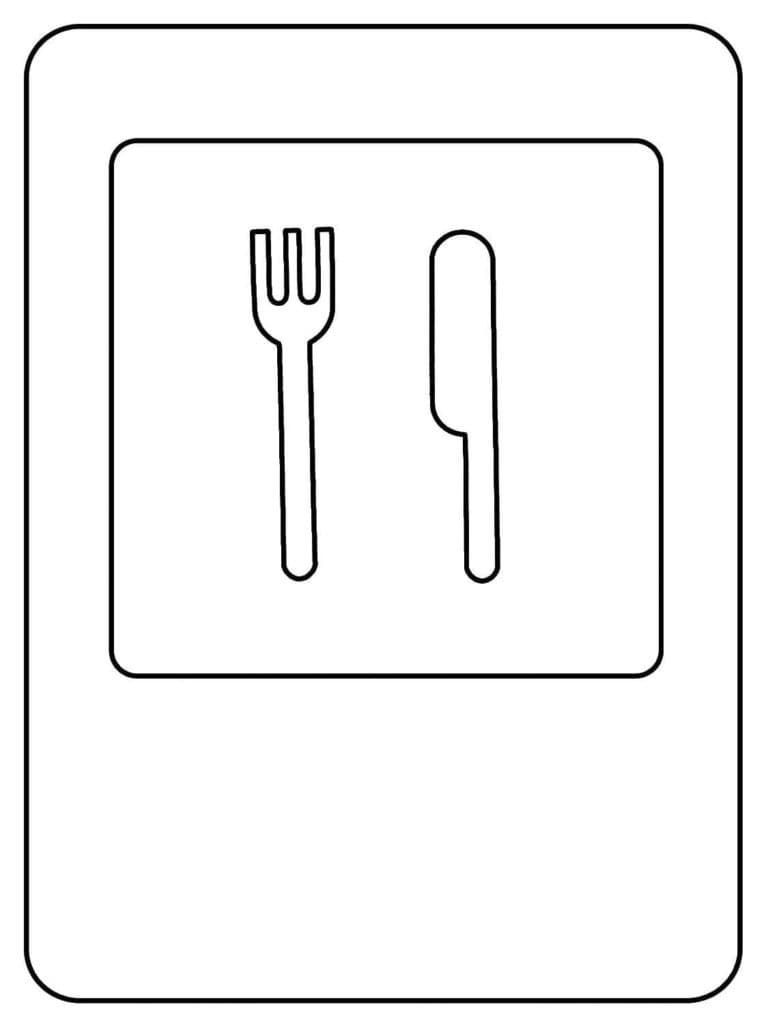 Food Point Traffic Sign