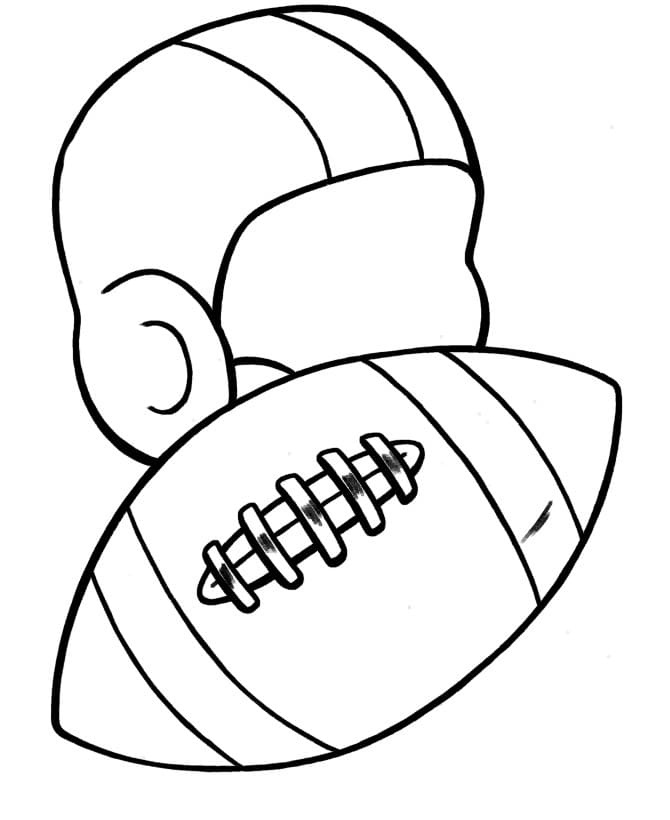 Football Helmet and Ball 1 Coloring Game Football Helmet and Ball 1