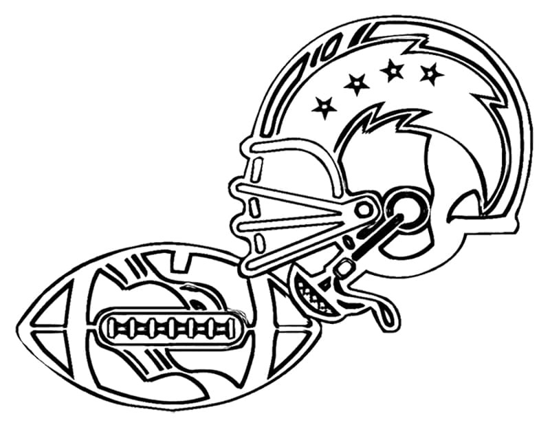 Football Helmet and Ball Coloring Game Football Helmet and Ball