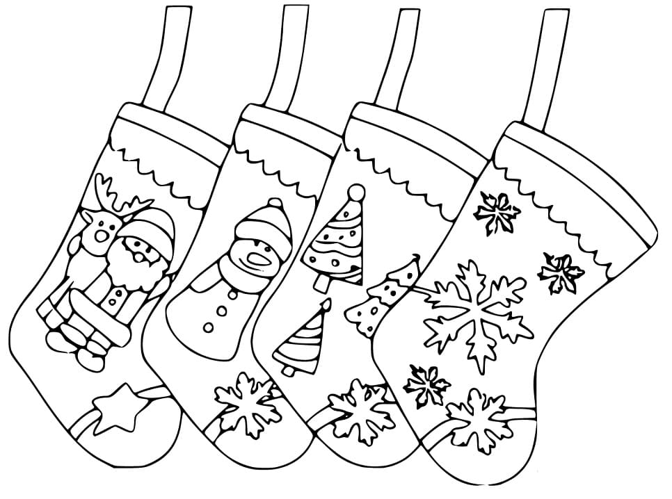 Four Christmas Stocking