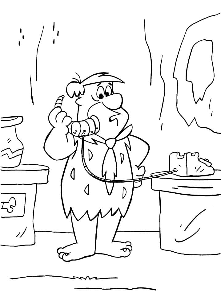 Fred Flintstone Coloring - Play Free Coloring Game Online