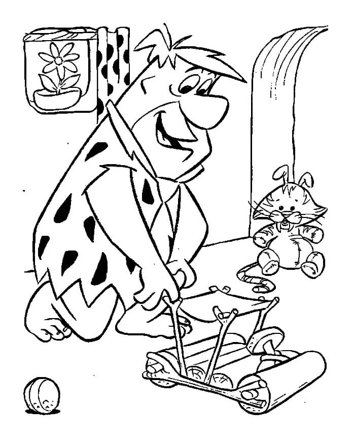 Fred Flintstone Playing