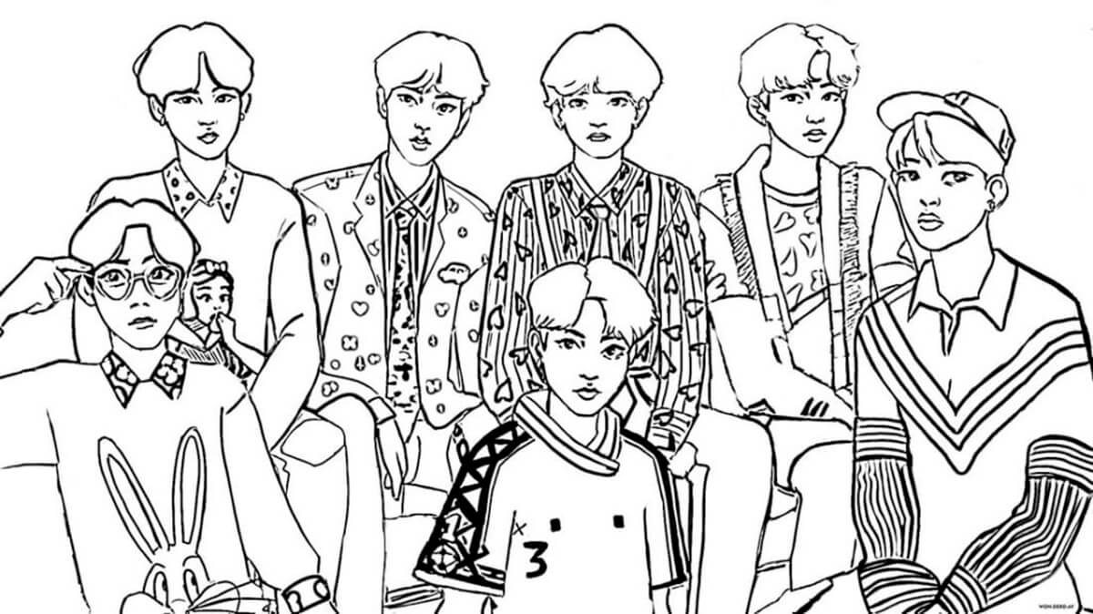 Free BTS Band Coloring Game Free BTS Band
