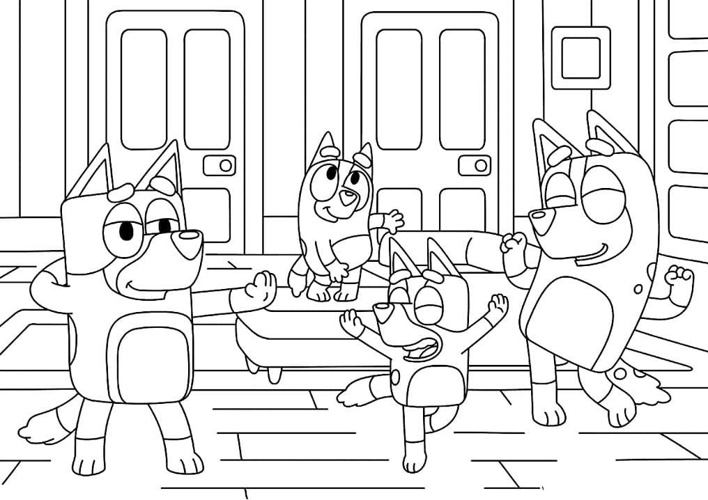 Bluey coloring play free coloring game online
