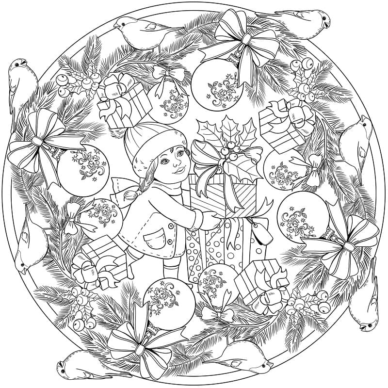 Free Christmas Mandala