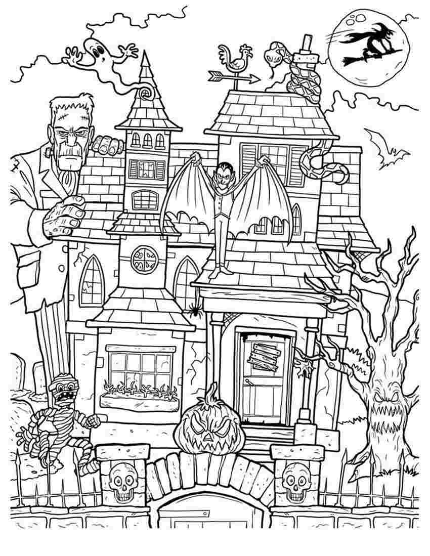 Free Haunted House Coloring Game Free Haunted House