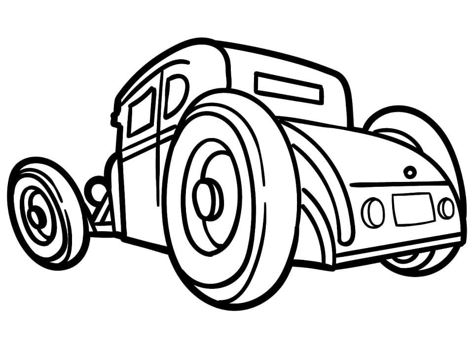 Free Hot Rod to Print