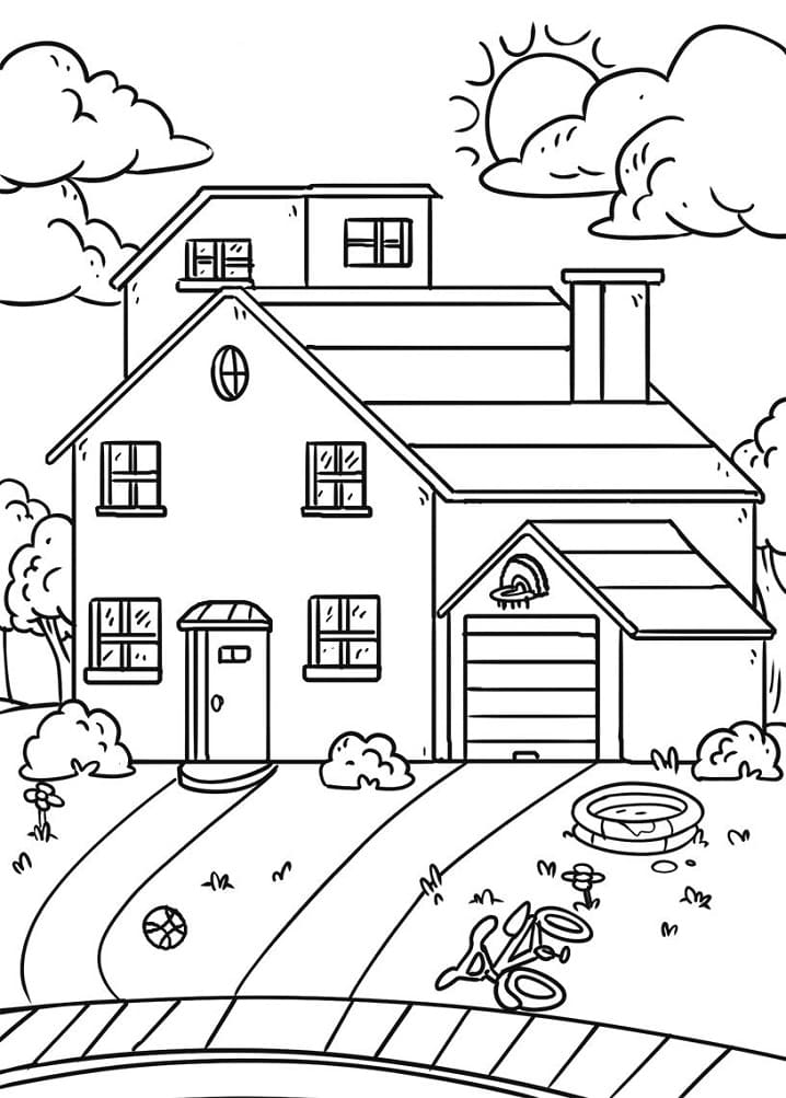 Free House Coloring Game Free House