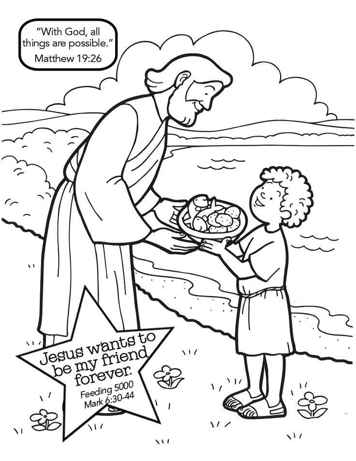 Free Jesus Feeding 5,000 Coloring Game Free Jesus Feeding 5,000