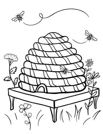 Free Printable Beehive Coloring Game Free Printable Beehive