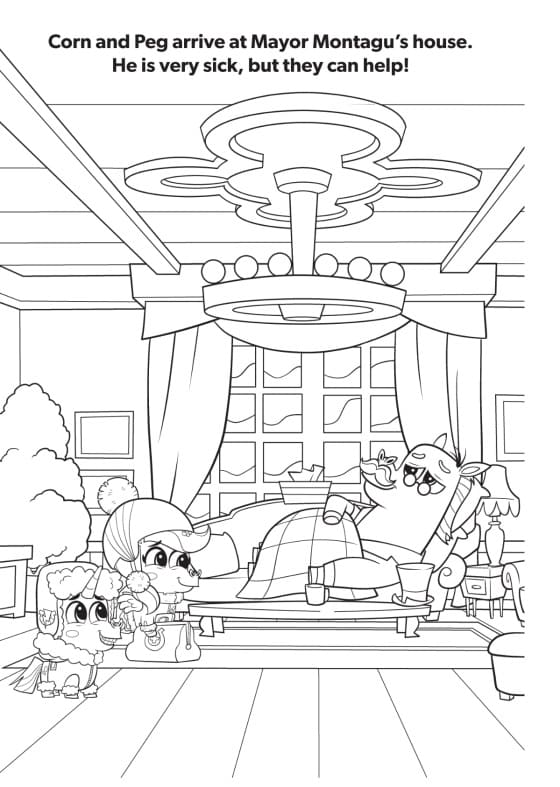 Free Printable Corn and Peg Coloring Game Free Printable Corn and Peg