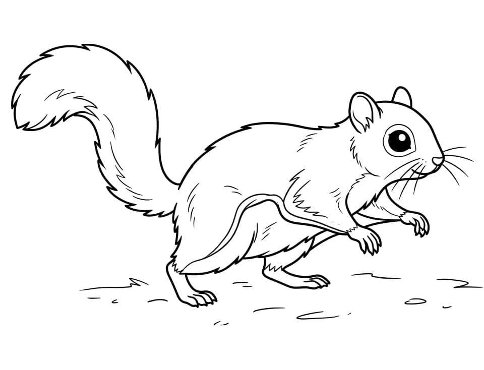 Free Printable Flying Squirrel