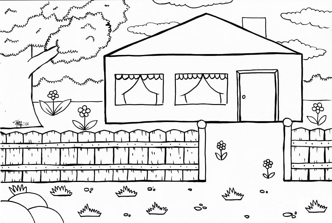 Free Printable House Coloring Game Free Printable House