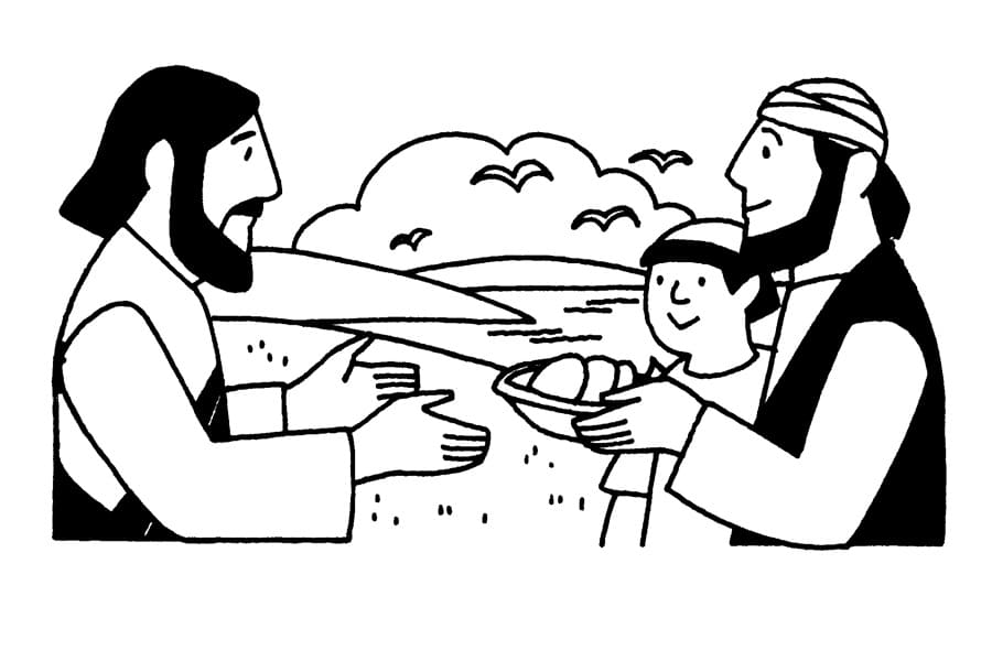 Free Printable Jesus Feeds 5,000