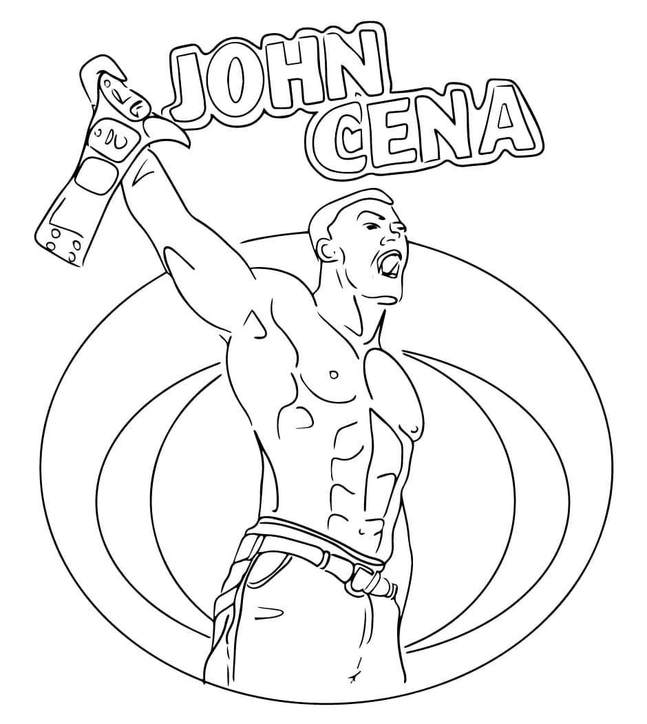 Free Printable John Cena Coloring Game Free Printable John Cena