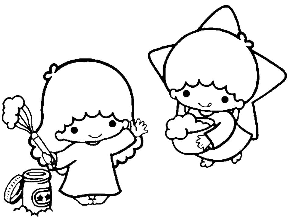 Free Printable Little Twin Stars Coloring Game Free Printable Little Twin Stars
