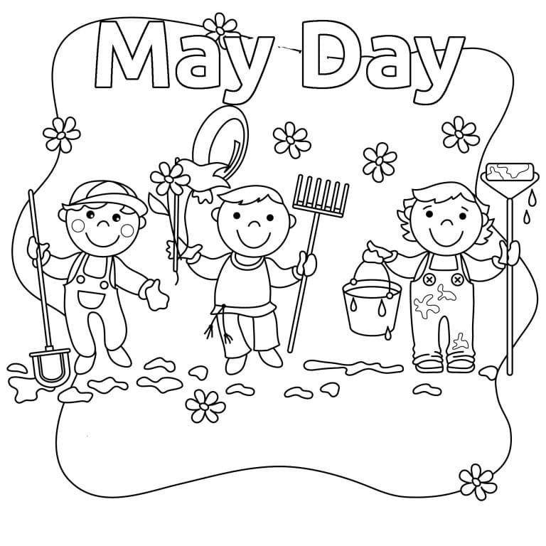 Free Printable May Day Coloring Game Free Printable May Day