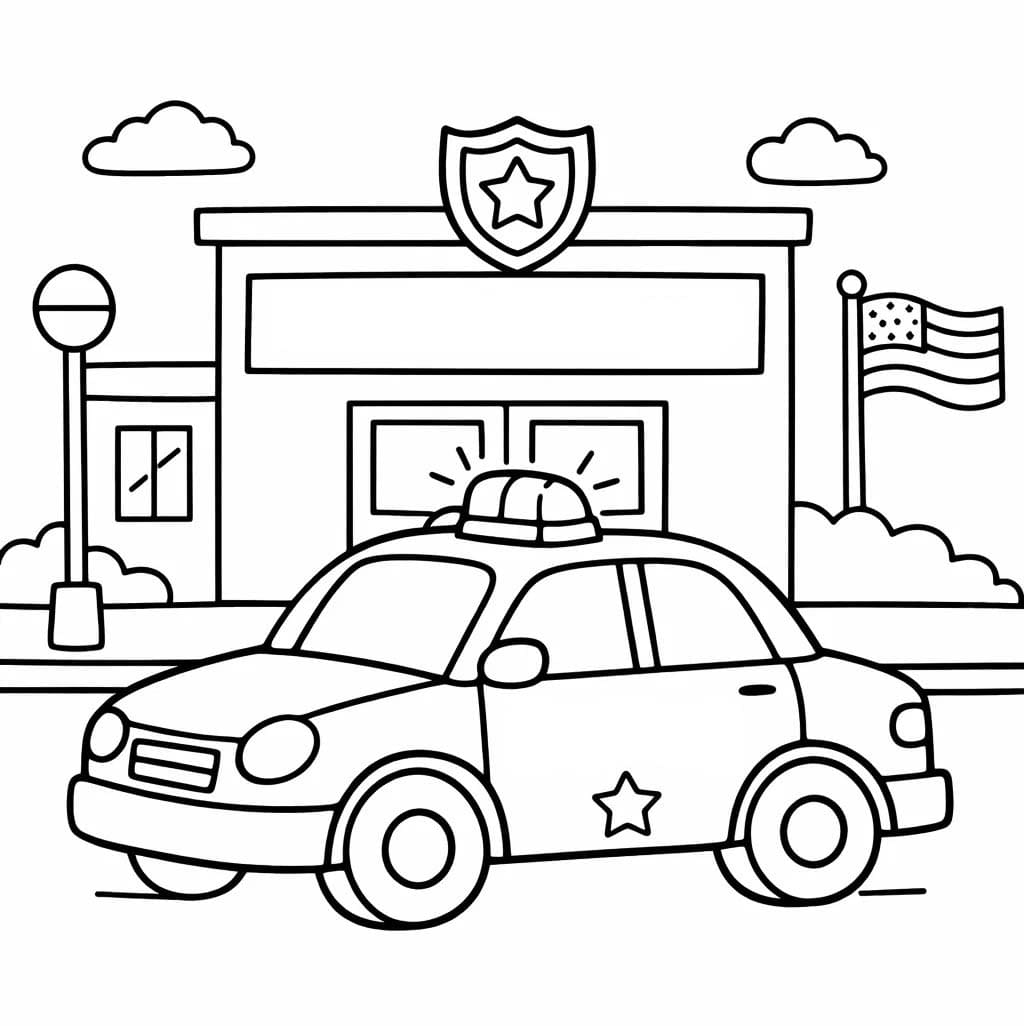 Free Printable Police Car