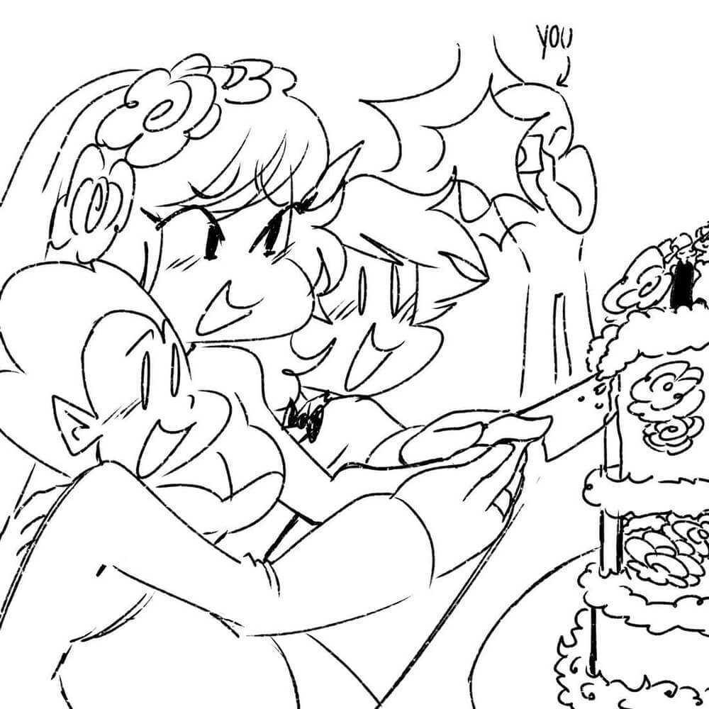 Friday Night Funkin Cutting Birthday Cake