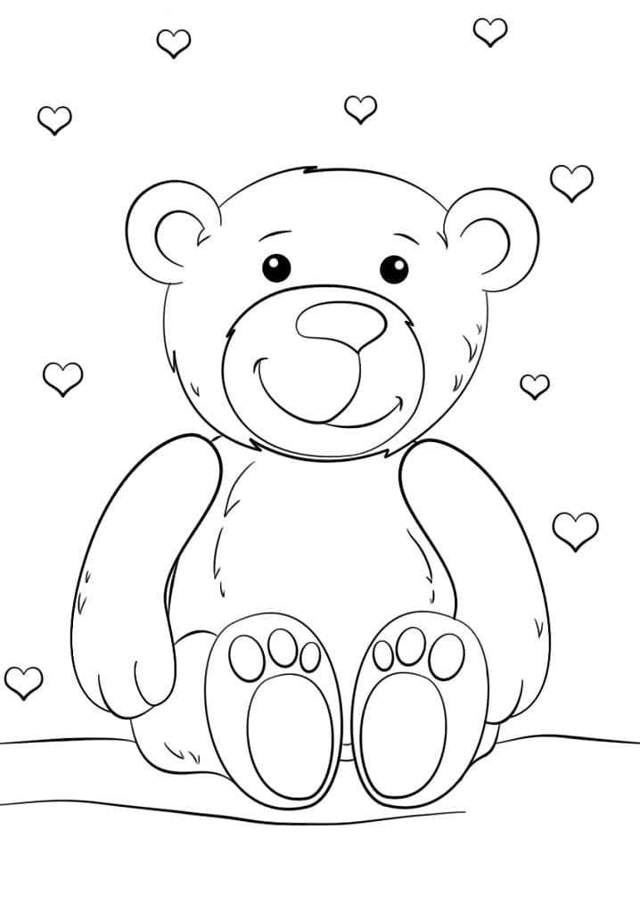 Friendly Teddy Bear Coloring Game Friendly Teddy Bear