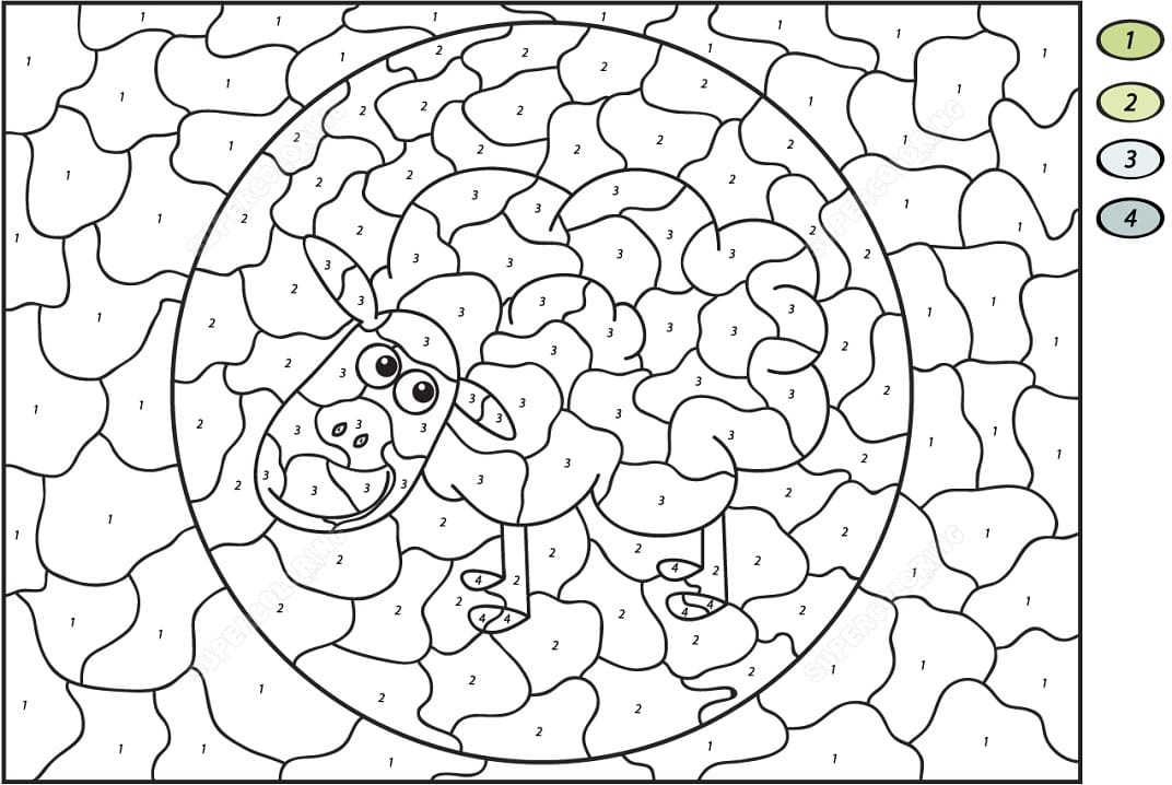 Frog Color by Number