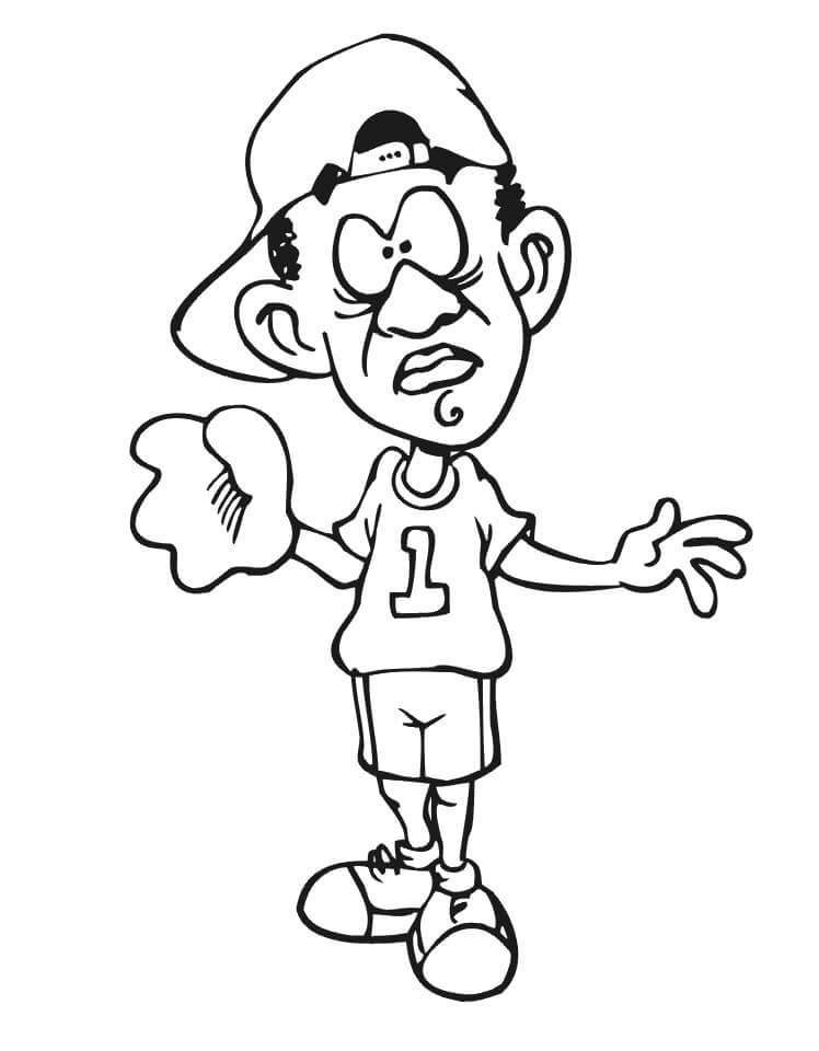 Funny Baseball Player